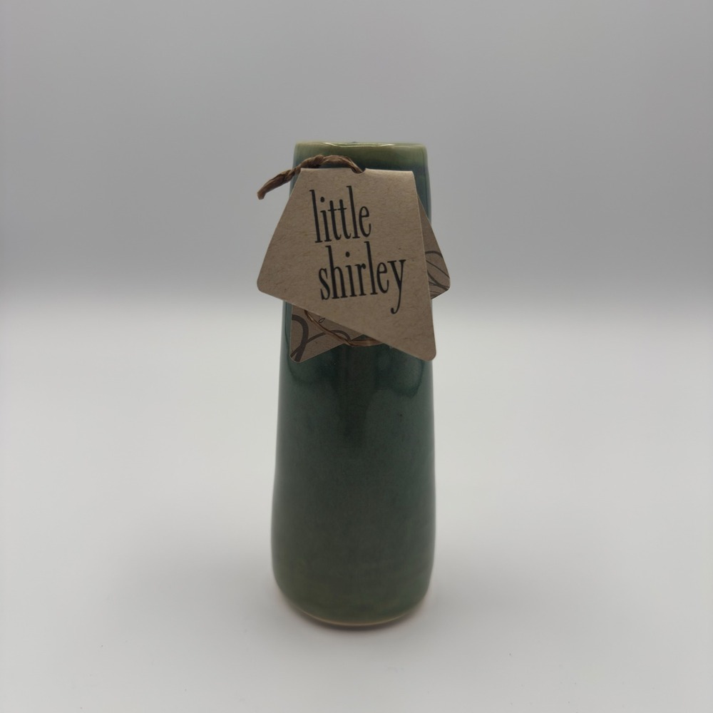 Material Good Little Shirley Tall Vase Canal Beach Glass Green Ceramic Bud Vase